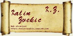 Kalin Zvekić vizit kartica